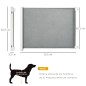 Barrera Seguridad para Perros Extensible Barrera para Mascotas con Extensión de Acero 5,5-115x5,5x82,5 cm Gris