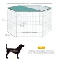 Parque de Juegos para Perros 6 Paneles 59x60 cm Plegables Empalme libre Valla Metálica para Mascotas con Puerta con Pestillo y T