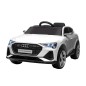 Coche de Batería para Niños 12V Audi E-tron con Mando a Distancia Faros Bocina Música Velocidad 3-5 km/h Blanco