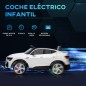 Coche de Batería para Niños 12V Audi E-tron con Mando a Distancia Faros Bocina Música Velocidad 3-5 km/h Blanco