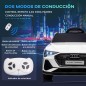 Coche de Batería para Niños 12V Audi E-tron con Mando a Distancia Faros Bocina Música Velocidad 3-5 km/h Blanco
