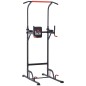 Máquina de Dominadas con Altura Ajustable Carga Máx. 120 kg para Entrenamiento Fitness 123x98x189-239 cm Negro y Rojo