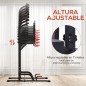Máquina de Dominadas con Altura Ajustable Carga Máx. 120 kg para Entrenamiento Fitness 123x98x189-239 cm Negro y Rojo