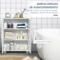 Armario de Baño con 2 Puertas y 2 Estantes Ajustables de 7 Niveles Mueble Auxiliar de Almacenaje para Salón Cocina Antiv