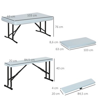 Mesa y Bancos