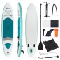 Tabla de Paddle Surf Hinchable 320x76x15 cm Plegable con Remo de Aluminio Ajustable Desmontable Bolsa de Transporte y Accesorios