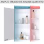 Armario de Baño con Espejo Mueble Colgante de Aseo con 1 Puerta 2 Estantes Interiores y 6 Estantes Laterales para Salón Armario de Baño con Espejo Mueble Colgante de Aseo con 1 Puerta 2 Estantes Interiores y 6 Estantes Laterales para Salón