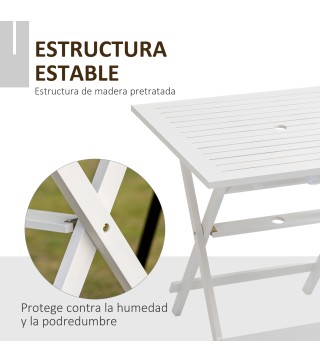 Mesa de Jardín Plegable