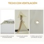 Cenador de Jardín 3x3 m Pabellón de Exterior con Doble Techo de Ventilación 4 Cortinas Mosquiteras Laterales con Cremallera 8 Or