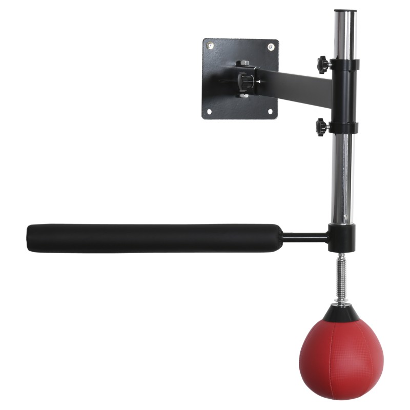 Bola de Velocidad de Boxeo Montado en Pared Altura Ajustable con Barra Giratoria e Inflador Punching Ball para Adultos y Adolesc