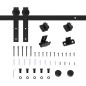 Mini Herraje para Puerta Corredera 200 cm Kit de Accesorios para Puerta Corrediza de Madera con 2 Rieles de Acero al Carbono Car
