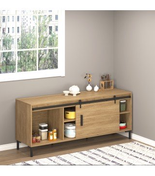 Mini Herraje para Puerta Corredera 200 cm Kit de Accesorios para Puerta Corrediza de Madera con 2 Rieles de Acero al Carbono Car