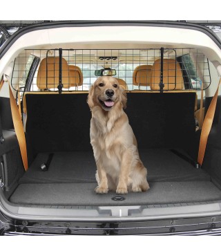 Barrera Protectora de Coche para Perros para Vehículo Universal Barrera Protectora Metálica Extensible para Asientos Traseros Ma