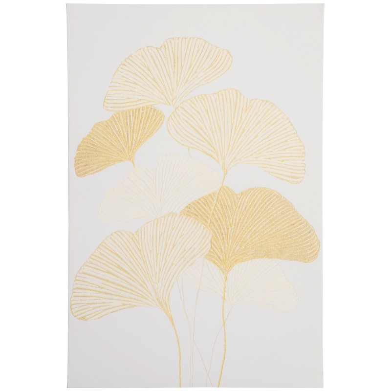 Cuadro de Arte en Lienzo Hojas de Ginkgo Biloba 90x60 cm 1 Parte Impresión Artística para Decoración de Pared en Salón Oficina D