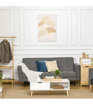 Cuadro de Arte en Lienzo Hojas de Ginkgo Biloba 90x60 cm 1 Parte Impresión Artística para Decoración de Pared en Salón O