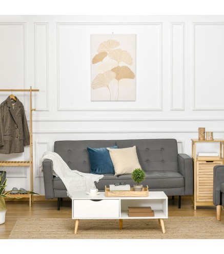 Cuadro de Arte en Lienzo Hojas de Ginkgo Biloba 90x60 cm 1 Parte Impresión Artística para Decoración de Pared en Salón O