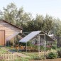 Gallinero para Exterior Jaula para Gallinas de Acero Galvanizado con Cubierta de PE y Cerradura 3x8x2 m Plata