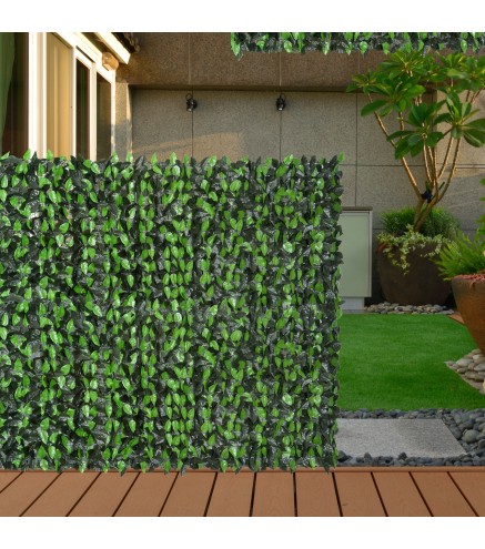 Seto Artificial en Rollo 3x1 m Pantalla de Cerca de Privacidad para Balcón Valla Jardín Exterior Planta Decorativa de Pared PE F