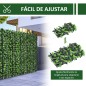 Seto Artificial en Rollo 3x1 m Pantalla de Cerca de Privacidad para Balcón Valla Jardín Exterior Planta Decorativa de Pared PE F