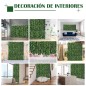 Seto Artificial en Rollo 3x1 m Pantalla de Cerca de Privacidad para Balcón Valla Jardín Exterior Planta Decorativa de Pared PE F