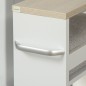 Armario Auxiliar de Baño Carrito con 3 Estantes y Ruedas para Espacios Estrechos 50x13x67,5 cm Blanco