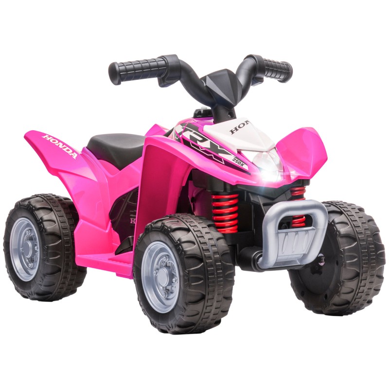 Quad Eléctrico HONDA para Niños 18-36 Meses Vehículo Eléctrico a Batería con Faros LED Bocina 65,5x38,5x43,5cm Fucsia Quad Eléctrico HONDA para Niños 18-36 Meses Vehículo Eléctrico a Batería con Faros LED Bocina 65,5x38,5x43,5cm Fucsia