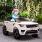Coche Eléctrico SUV para 3-6 Años Coche de Batería 12V con 2 Motores Mando a Distancia 110x68x52 cm Blanco