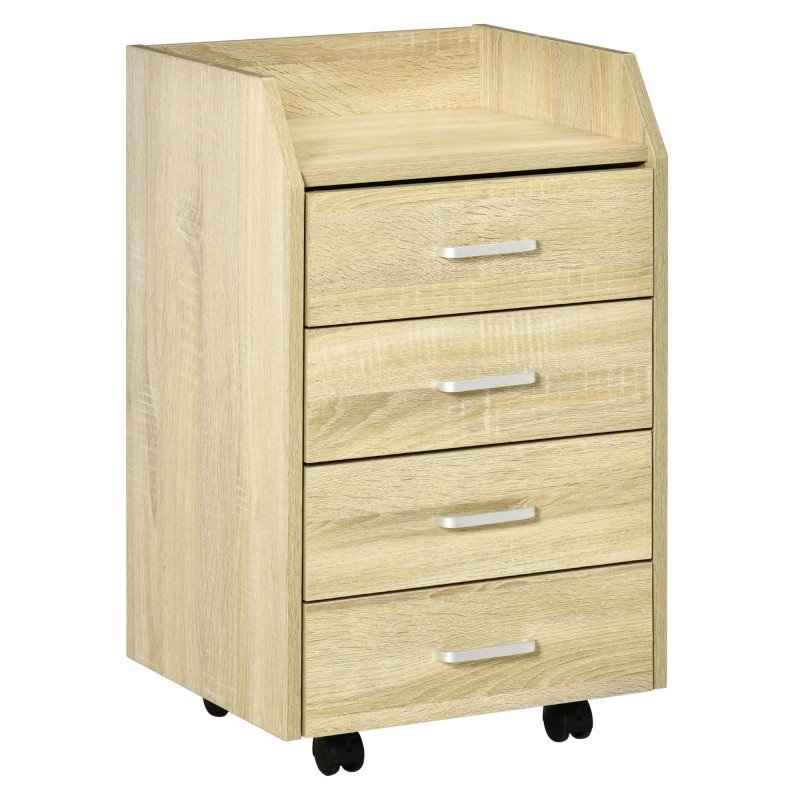 Cajonera de Escritorio con Ruedas, Cajonera de Oficina con 4 Cajones, Archivador Móvil para Estudio, Salón, para Debajo del Escr Cajonera de Escritorio con Ruedas, Cajonera de Oficina con 4 Cajones, Archivador Móvil para Estudio, Salón, para Debajo del Escr