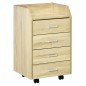 Cajonera de Escritorio con Ruedas, Cajonera de Oficina con 4 Cajones, Archivador Móvil para Estudio, Salón, para Debajo del Escr Cajonera de Escritorio con Ruedas, Cajonera de Oficina con 4 Cajones, Archivador Móvil para Estudio, Salón, para Debajo del Escr