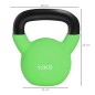 Pesa Rusa de 12 kg de Hierro Fundido con Revestimiento de Neopreno para Entrenamiento de Fuerza 20x13x23 cm Verde
