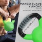 Pesa Rusa de 12 kg de Hierro Fundido con Revestimiento de Neopreno para Entrenamiento de Fuerza 20x13x23 cm Verde