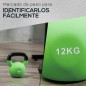Pesa Rusa de 12 kg de Hierro Fundido con Revestimiento de Neopreno para Entrenamiento de Fuerza 20x13x23 cm Verde