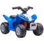 Quad Eléctrico HONDA para Niños 18-36 Meses Vehículo Eléctrico a Batería con Faros LED Bocina 65,5x38,5x43,5cm Azul