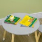 Juego de Mesa y 2 Sillas de Madera para Niños Mesa Redonda Ø59x50 cm y Sillas Ø28x51 cm Muebles Infantiles Gris