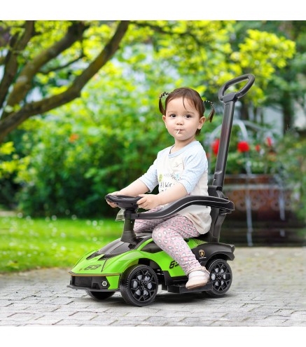 2 en 1 Coche Correpasillos para Niños 12-36 Meses Lamborghini Essenza SCV12 Andador Empujador con Bocina Mango de Empuje y Baran