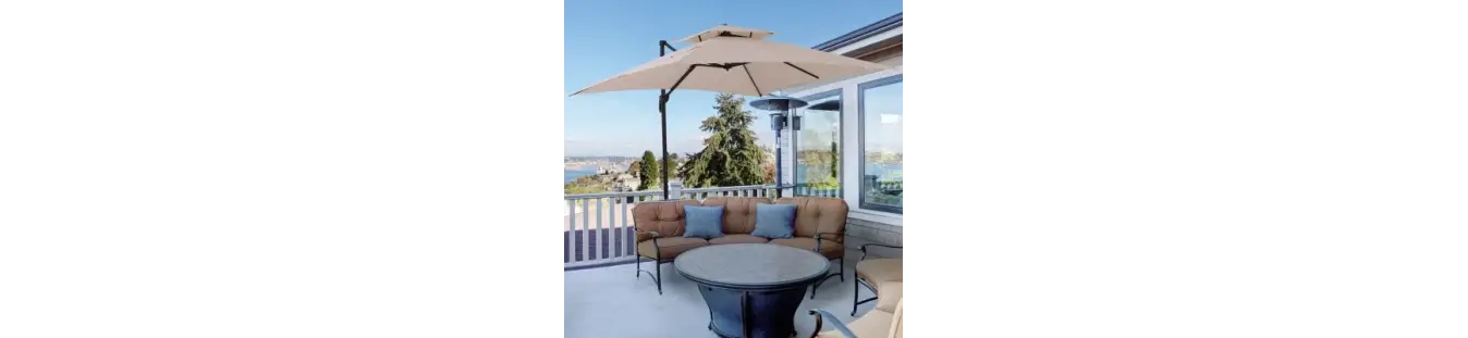 Parasoles excéntricos de jardín y terraza | Nocta