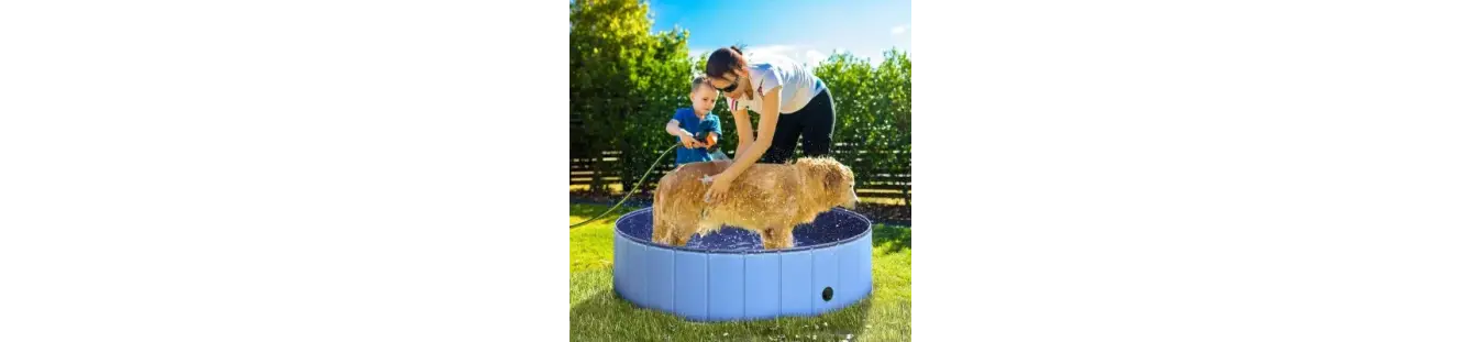Piscinas para perros resistentes y divertidas