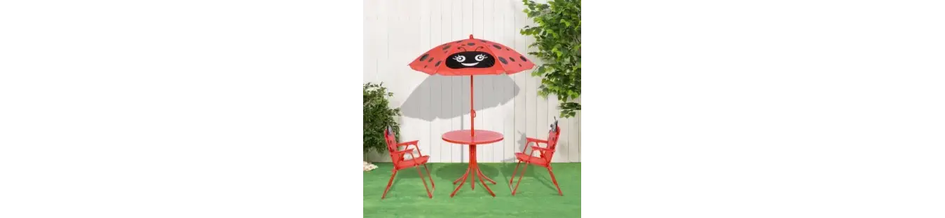 Muebles de jardín para niños seguros y resistentes