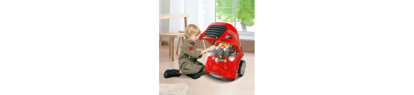 Garajes y talleres mecánicos de juguete educativos